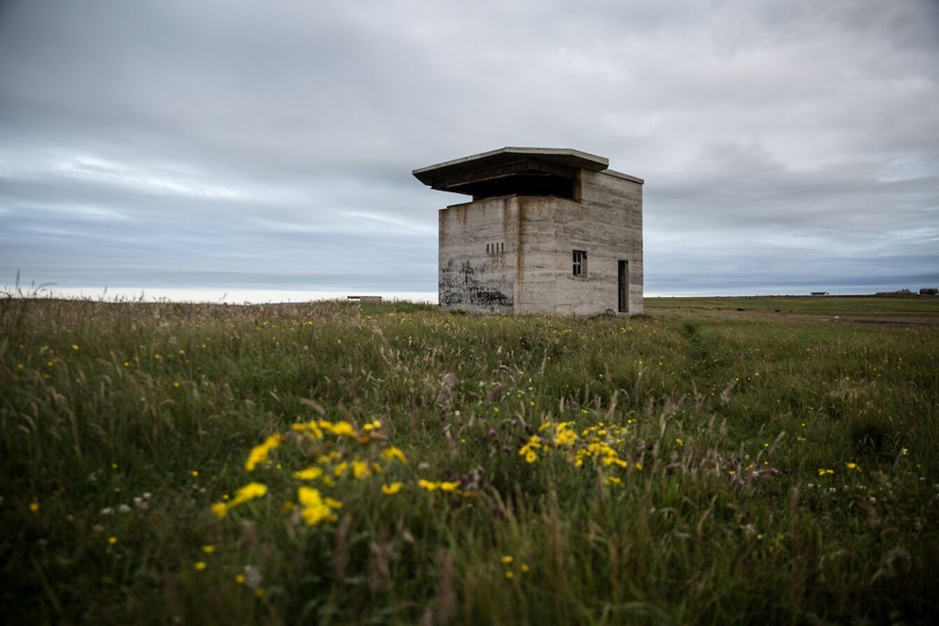 Part of the coastal defences at Rerwick Head, Orkney