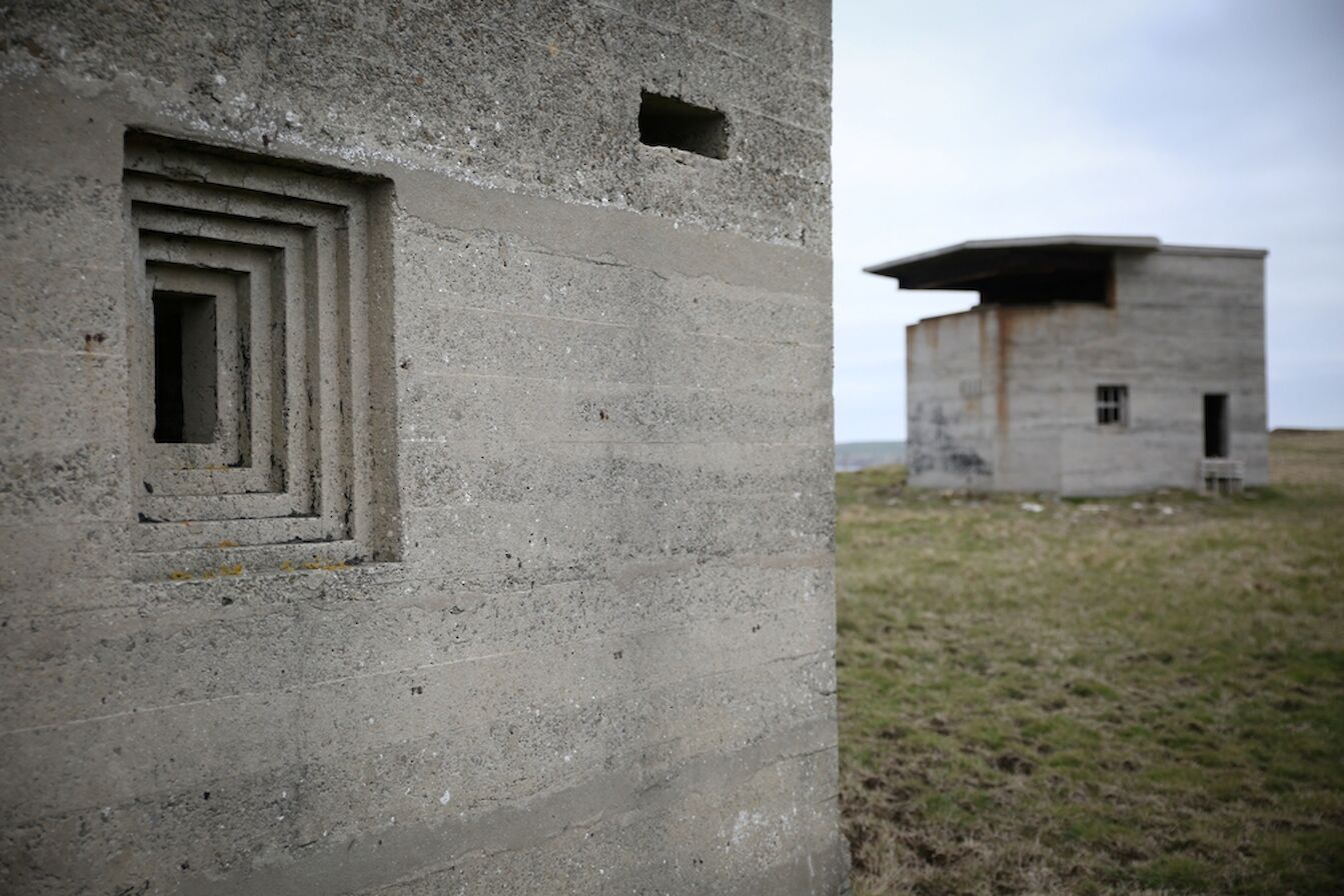 Part of the coastal defences at Rerwick Head, Orkney