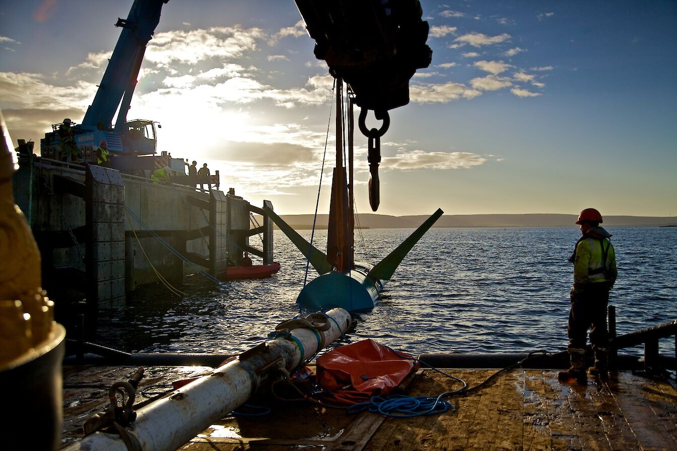 Tidal energy work underway in Orkney - image by Colin Keldie