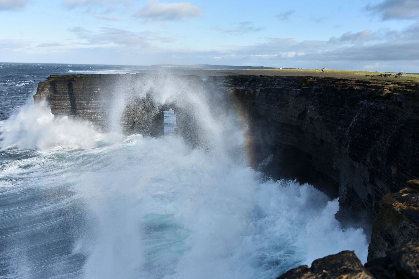 Wild seas in Westray - image by Carol Leslie