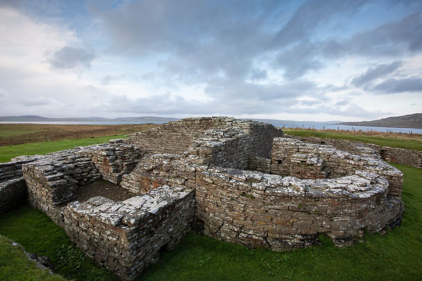 View over Cubbie Roo's Castle, Wyre, Orkney