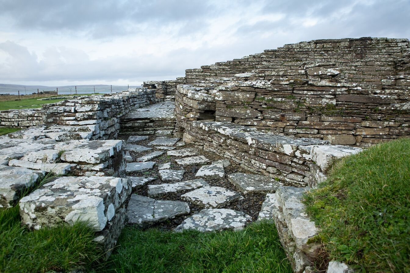 View over Cubbie Roo's Castle, Wyre, Orkney