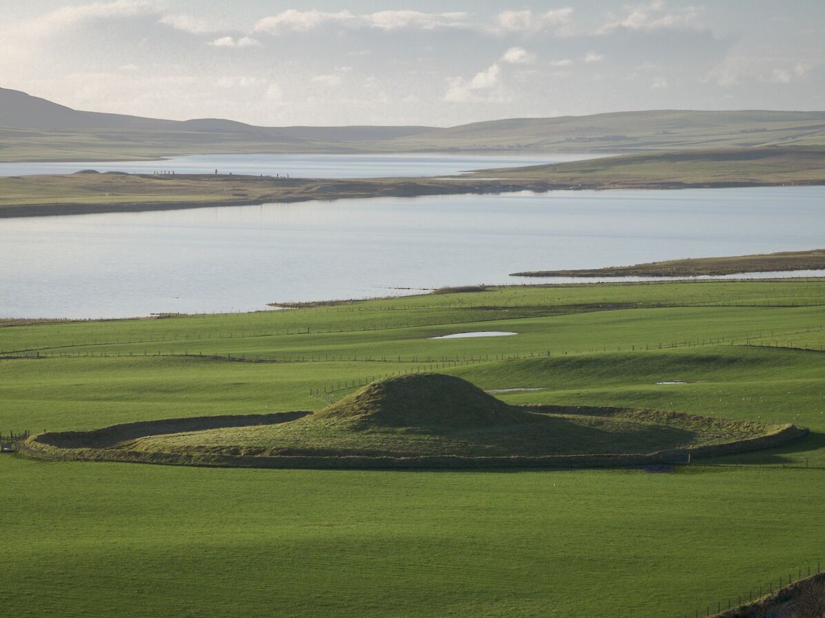 View over Maeshowe, Orkney