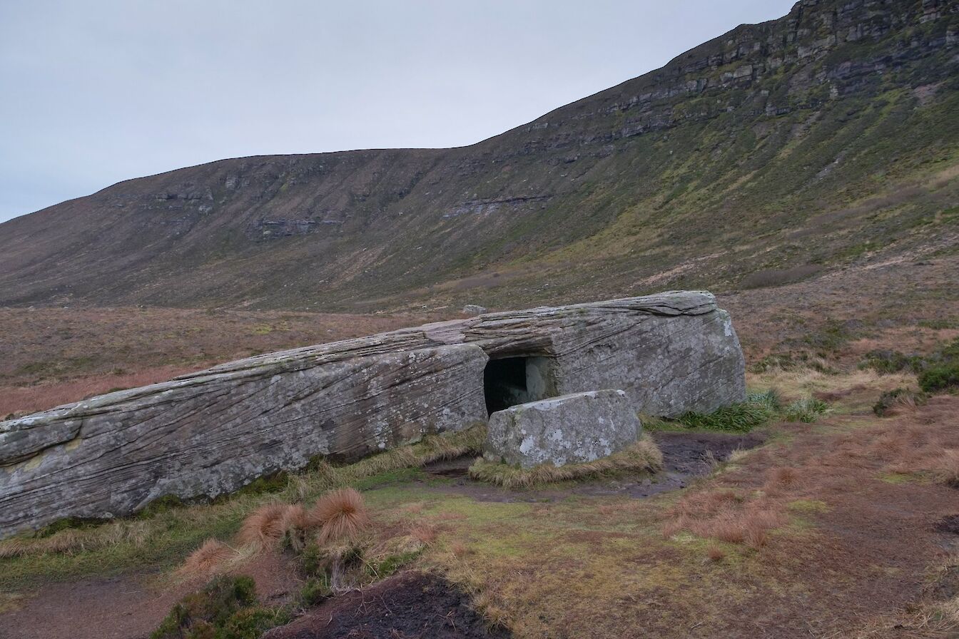 The Dwarfie Stane in the Rackwick Valley