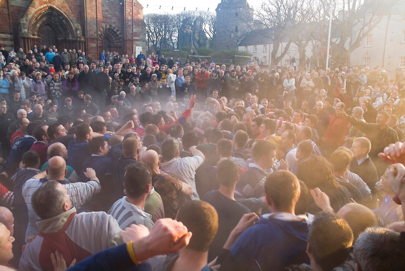 The Kirkwall Ba' game in full flow - image by Doug Houghton