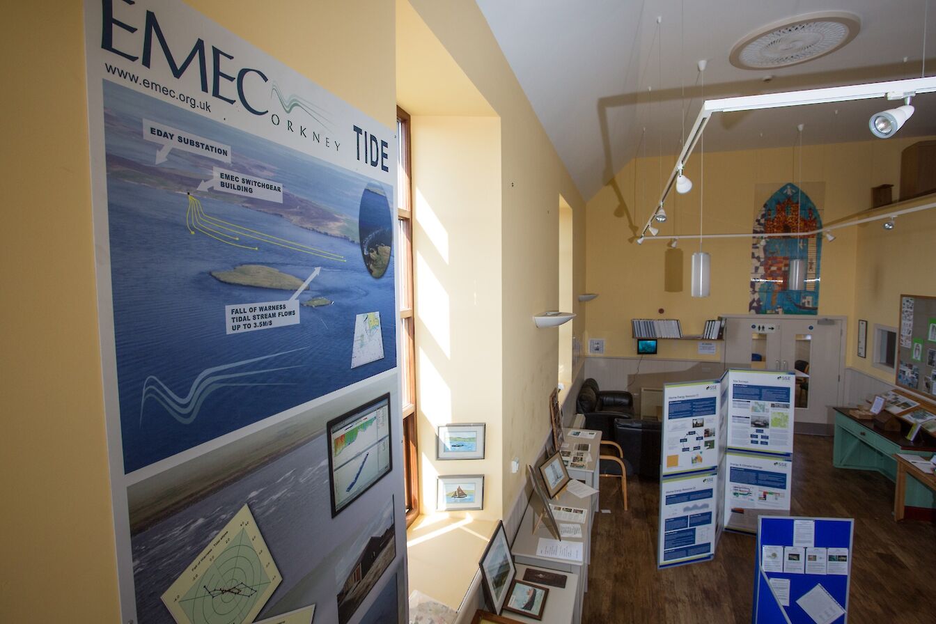 Inside the Eday Heritage Centre, Orkney