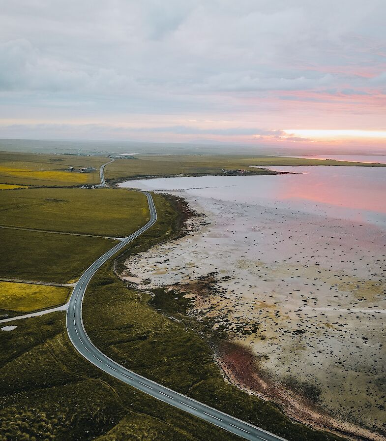 Road back to Kirkwall from Dingieshowe, Orkney - image by Rachel Eunson