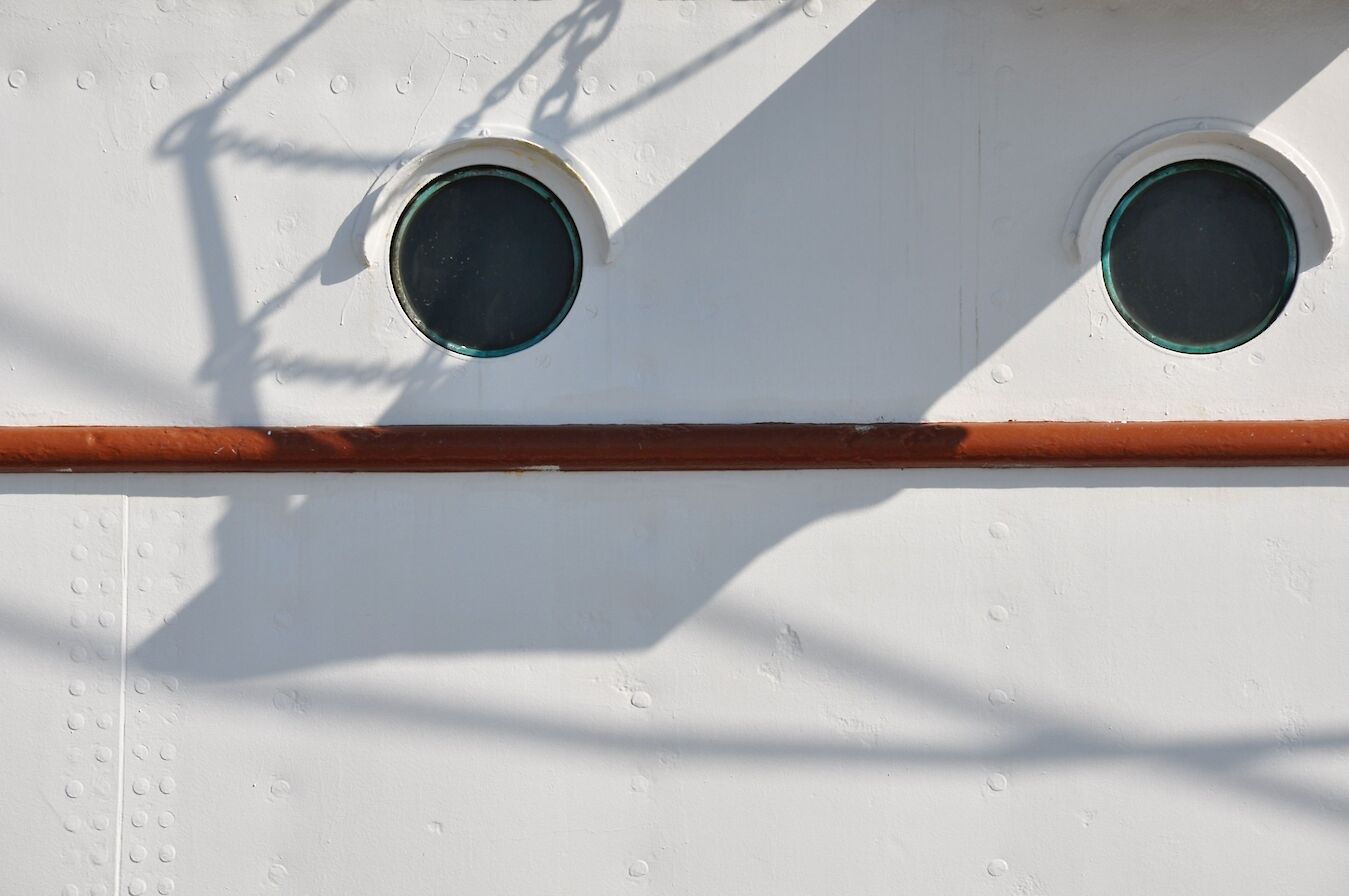 View of the Statsraad Lehmkuhl sailing ship - image by Leslie Burgher