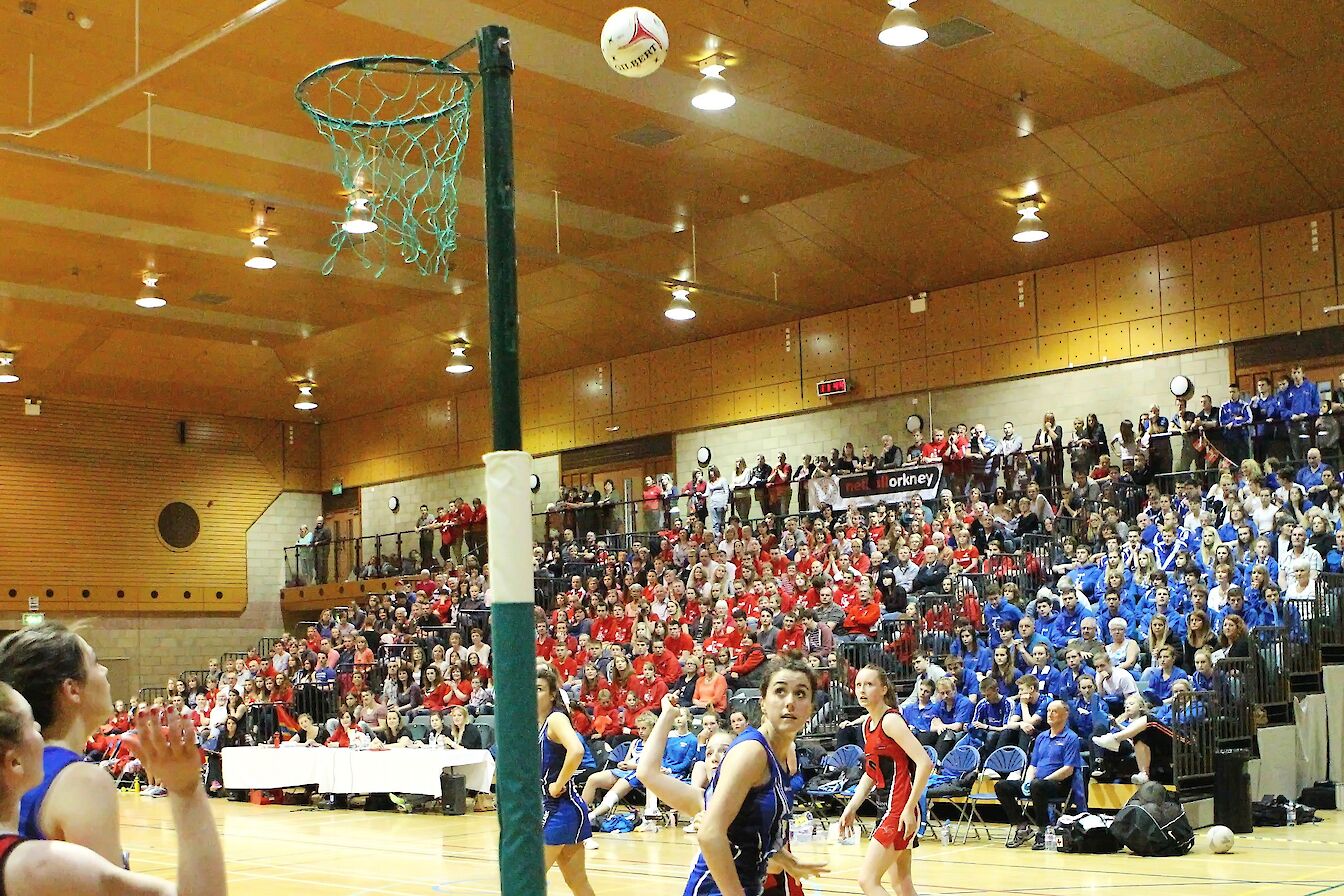 Inter county netball v Shetland at the Pickaquoy Centre