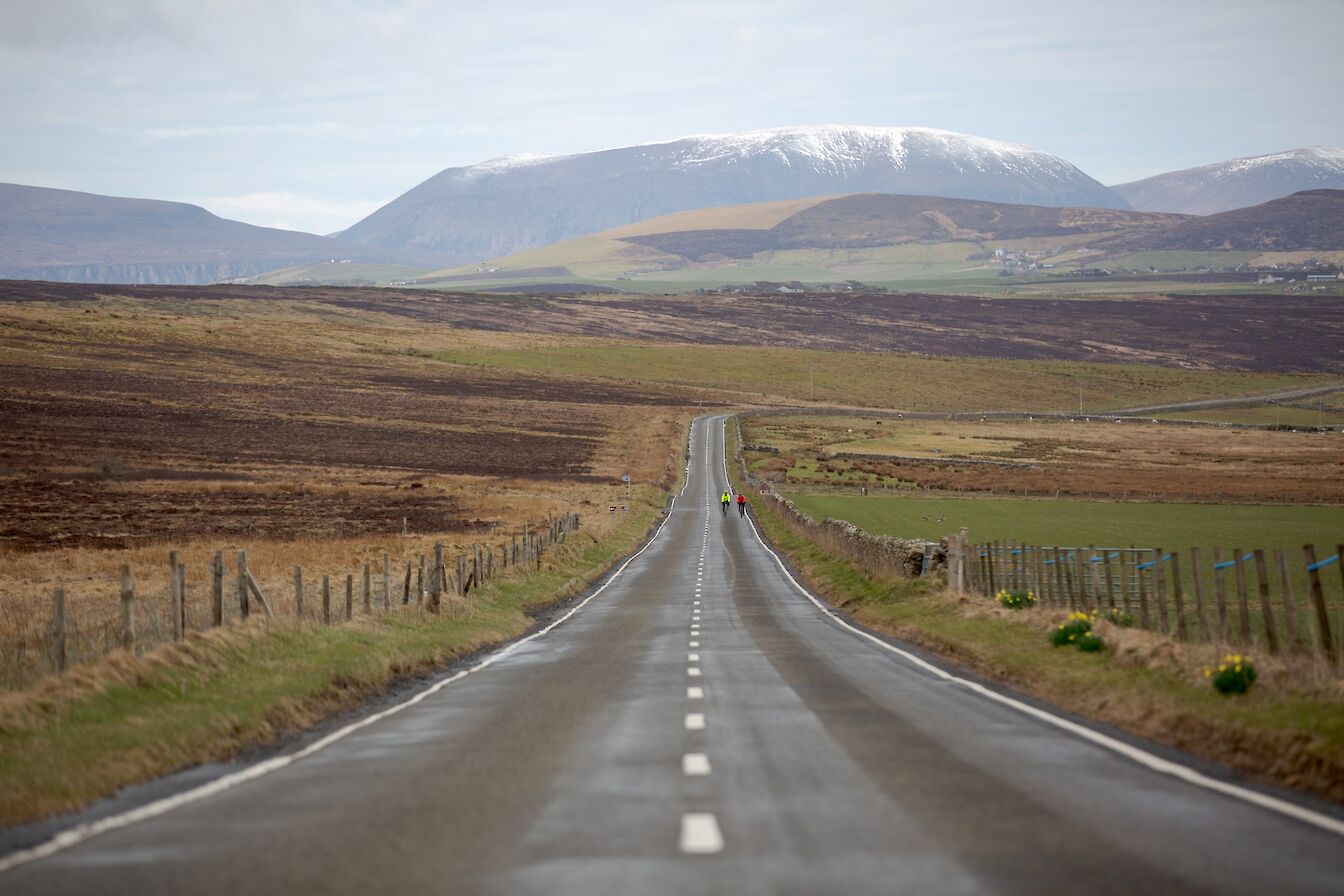 Heading up Hobbister on the St Magnus Way cycle route