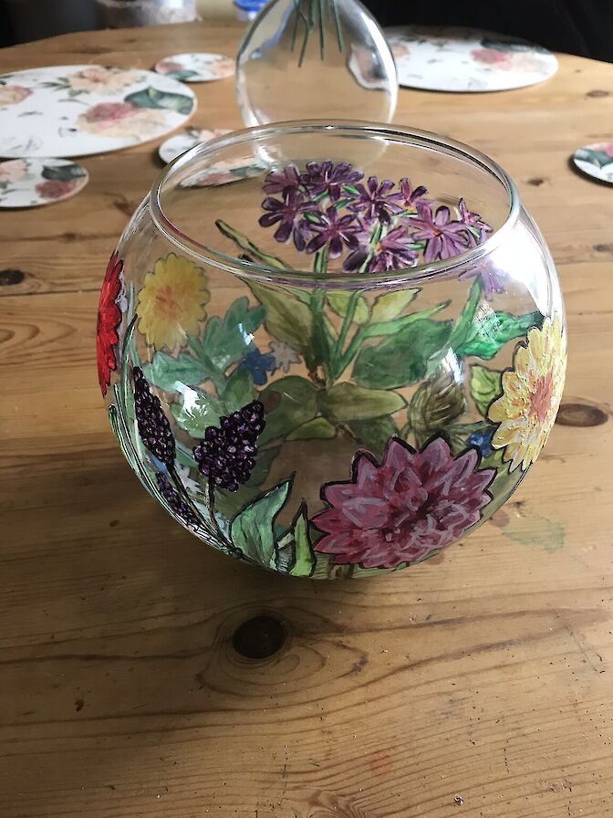 Hand painted vase