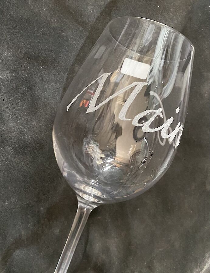 Hand engraved glassware