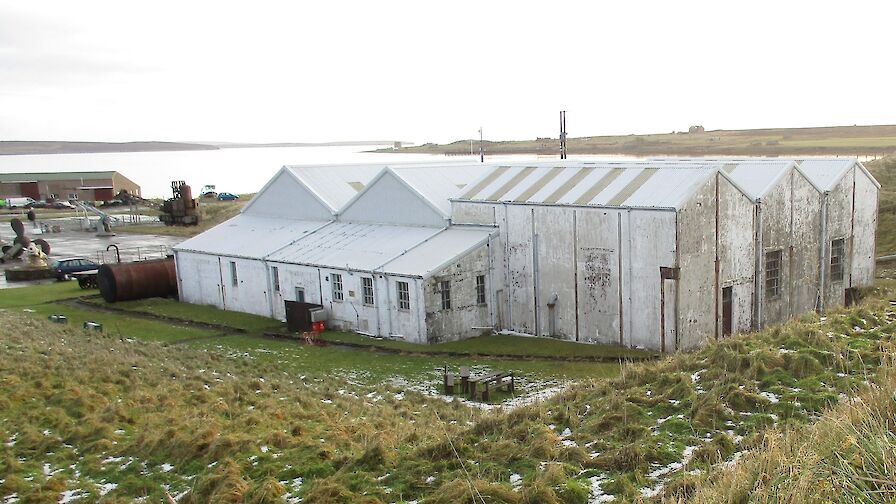 View over the Scapa Flow Museum from behind the buildings before construction work