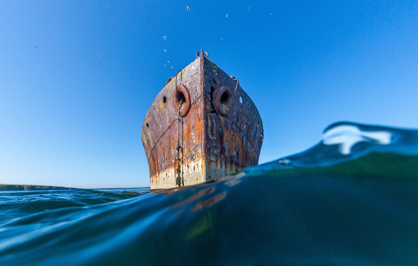 The wreck of the Juniata at Inganess, Orkney - image by Raymond Besant