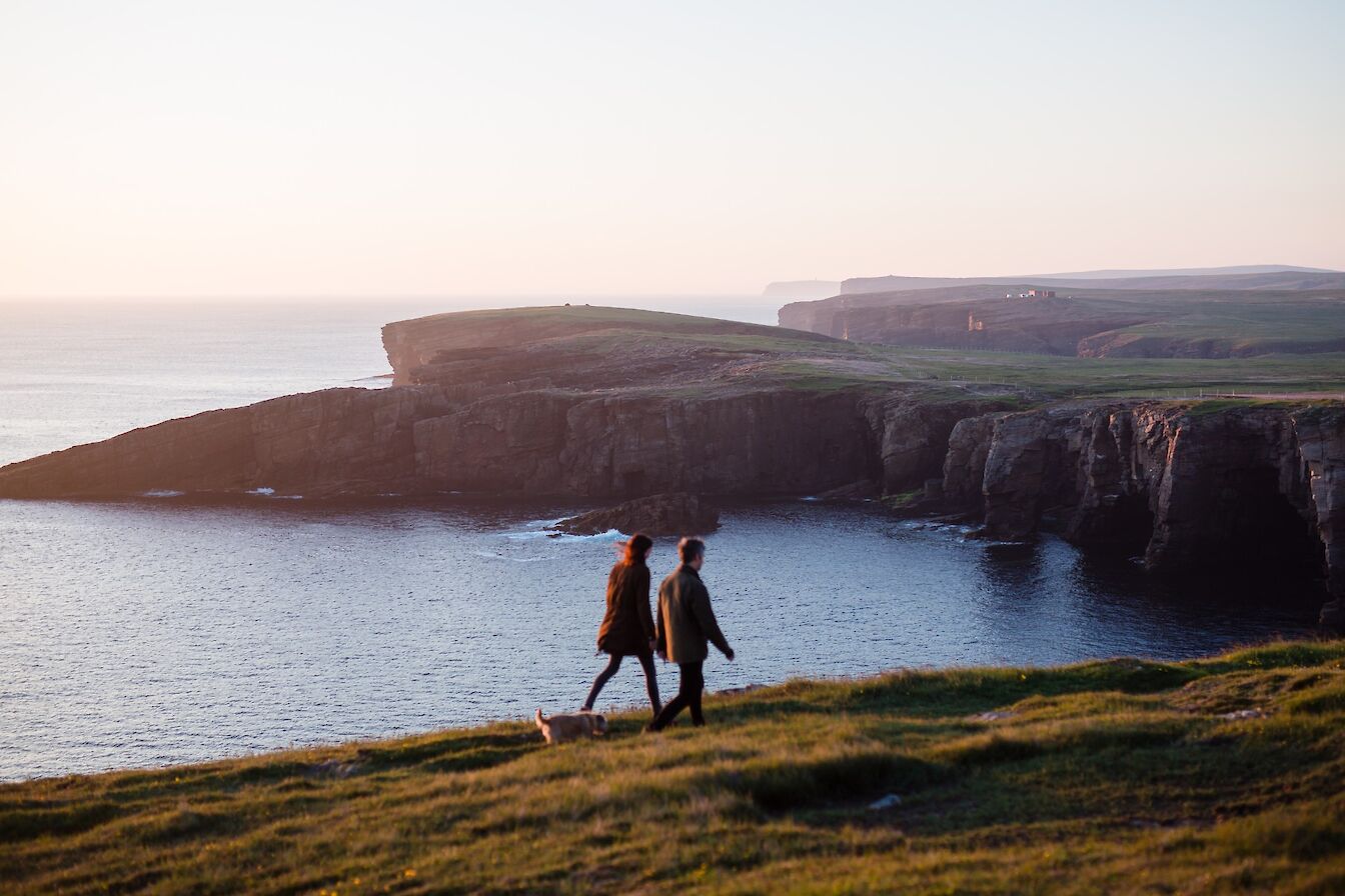 Walking at Yesnaby, Orkney