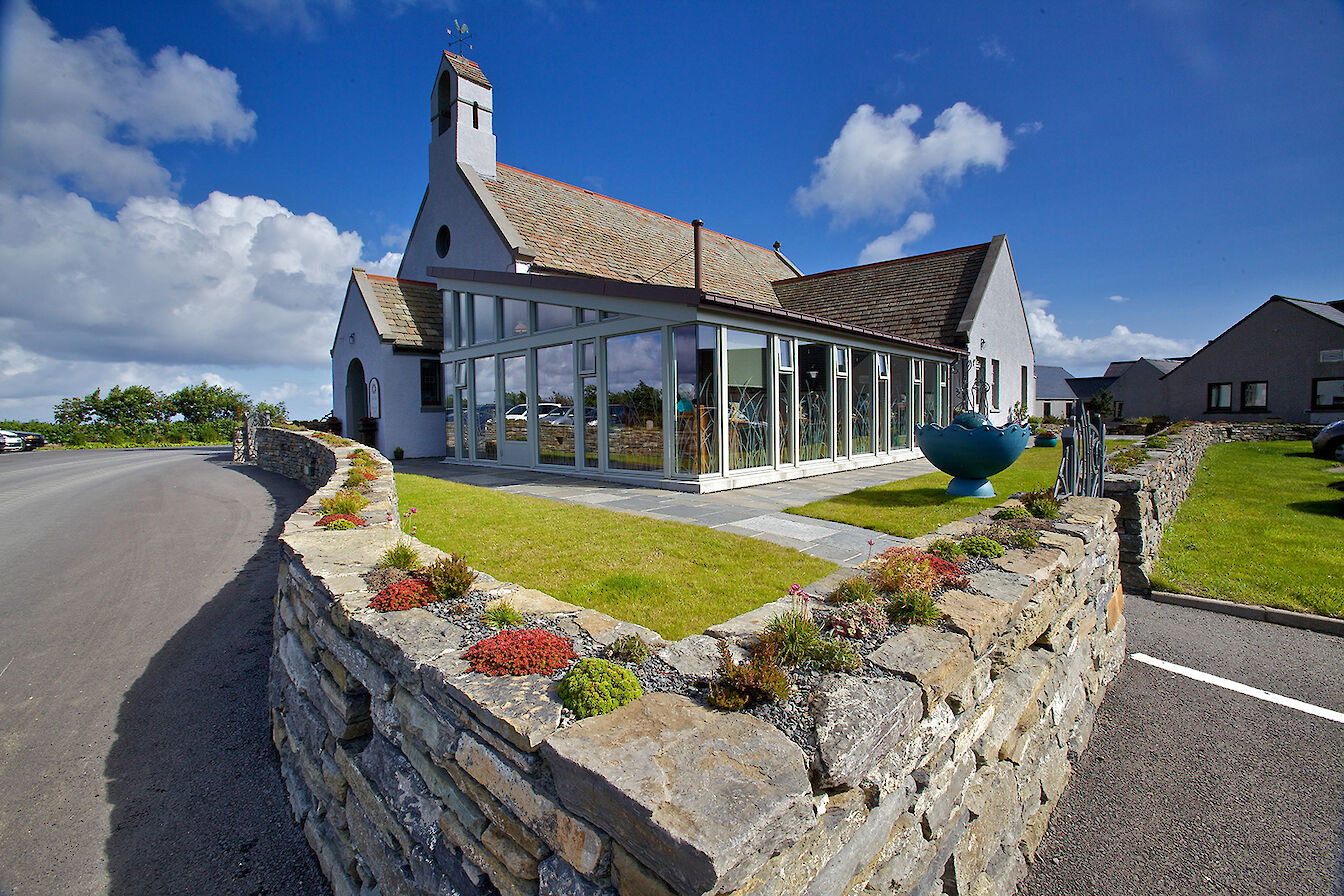 View of Sheila Fleet Jewellery's Kirk Cafe, Orkney