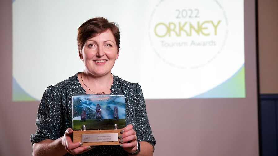 Kristen Muir collected the Most Innovation Visitor Experience Award on behalf of 59 Degrees North