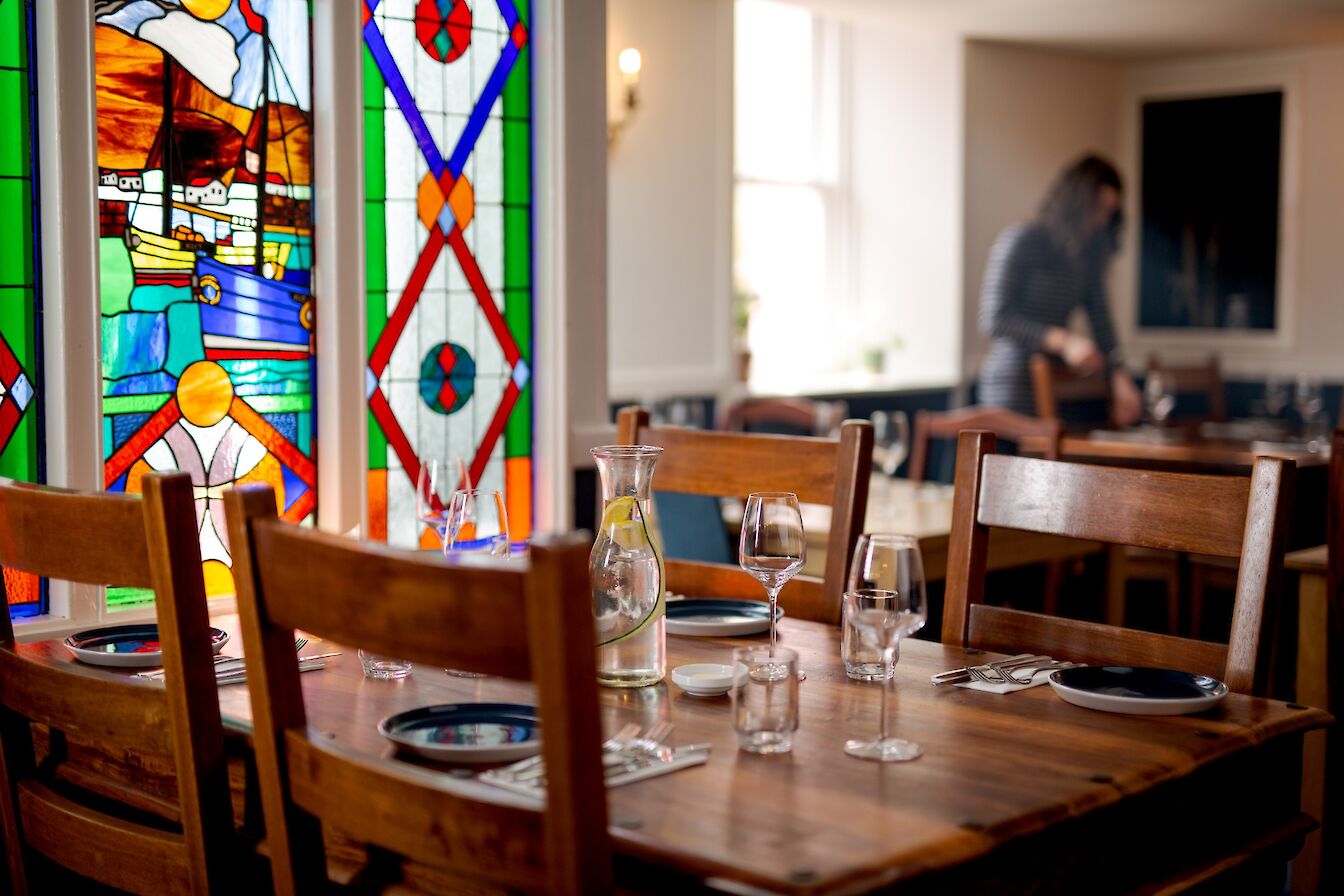 Inside the Hamnavoe Restaurant, Stromness