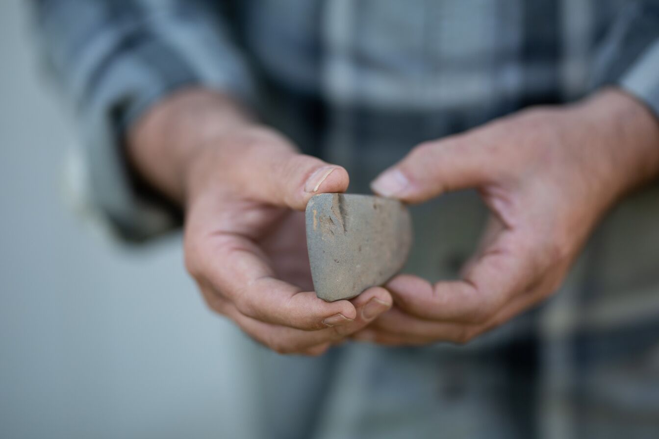 Axe head find at Ness of Brodgar, Orkney