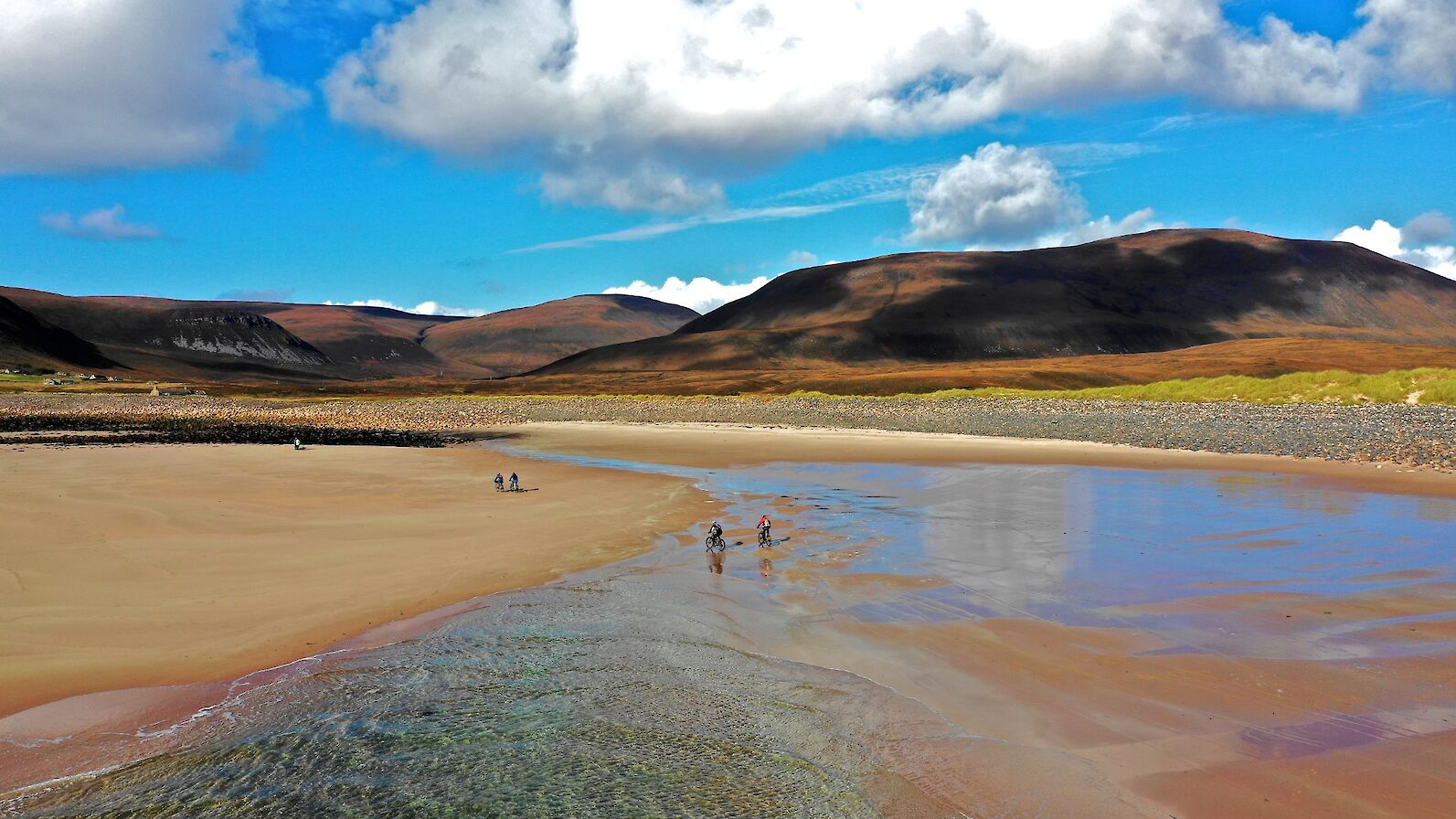 Cycling at Rackwick, Orkney