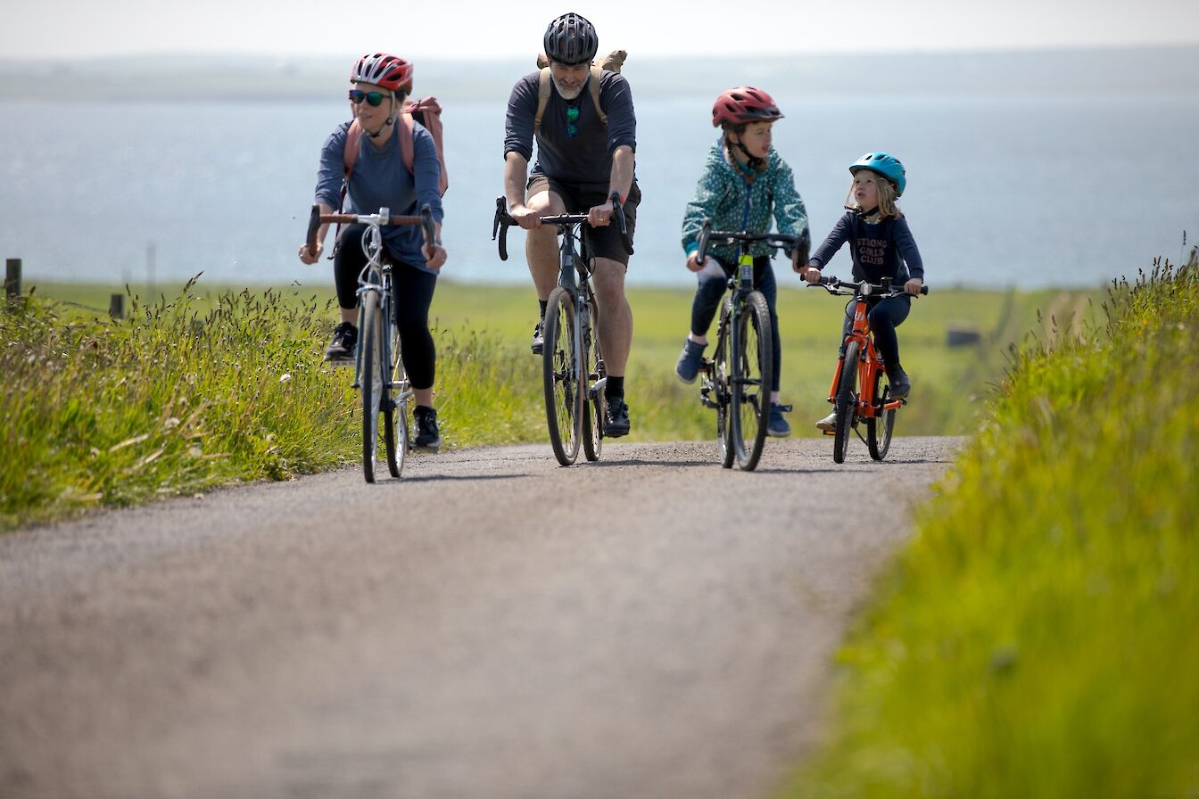 Cycling in Shapinsay, Orkney