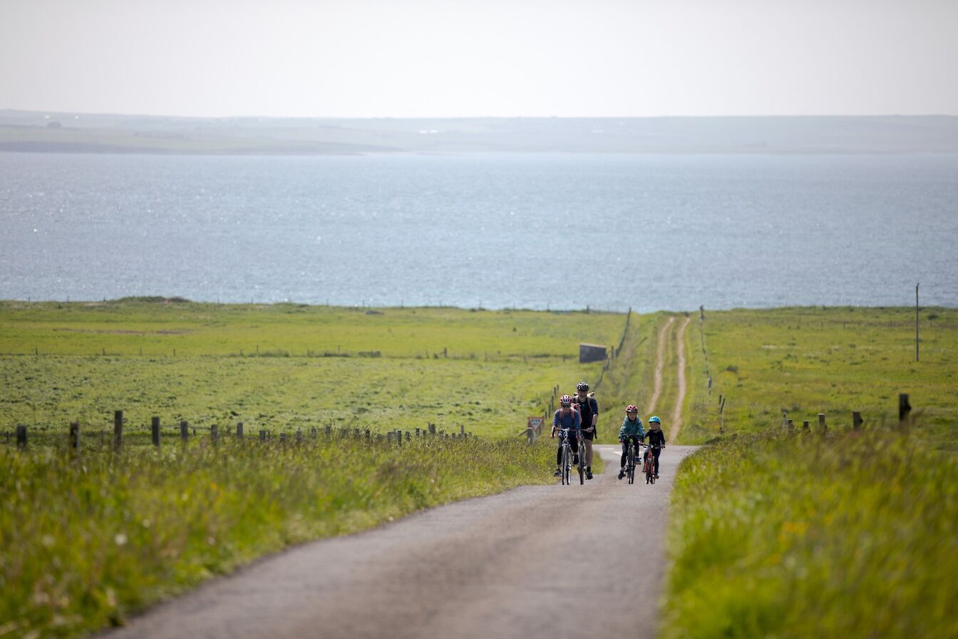 Cycling in Shapinsay, Orkney