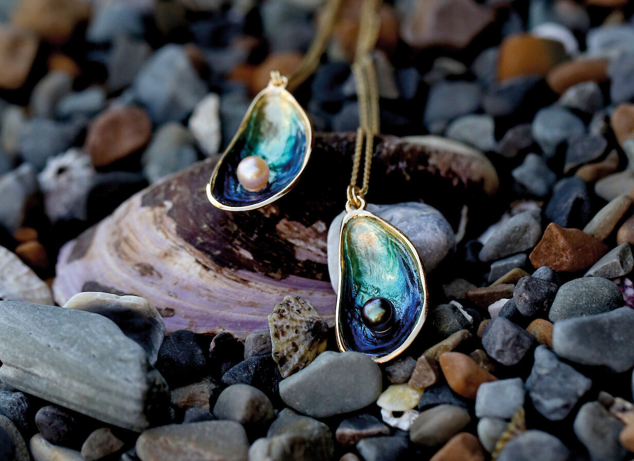 Mussel necklets from Sheila Fleet Jewellery