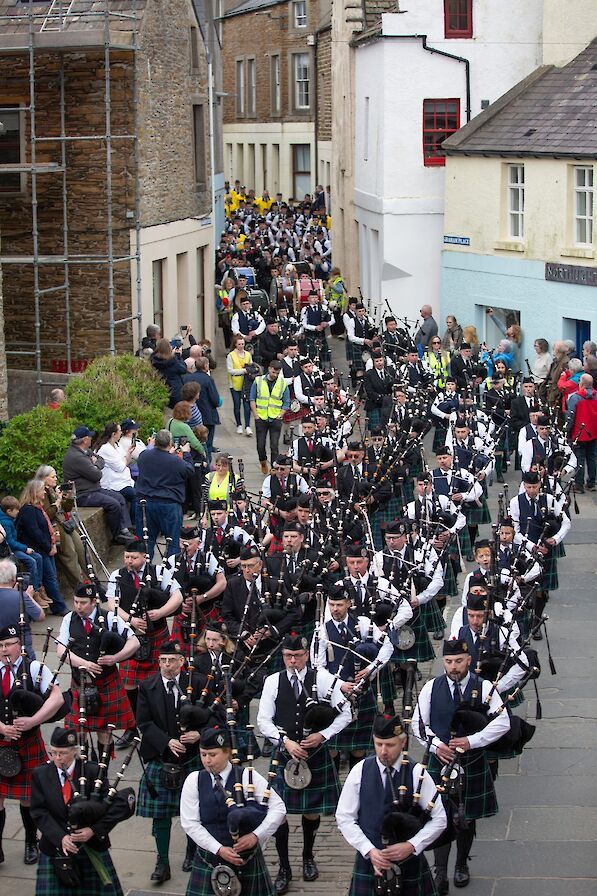 Stromness RNLI 200 Mass Pipe Band Parade, Orkney