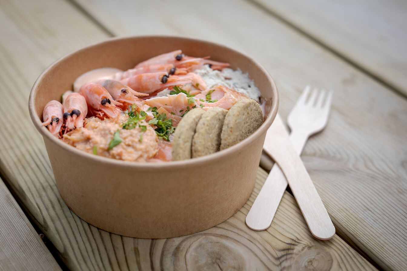 Prawn pot at Loki Seafood Shack, Orkney