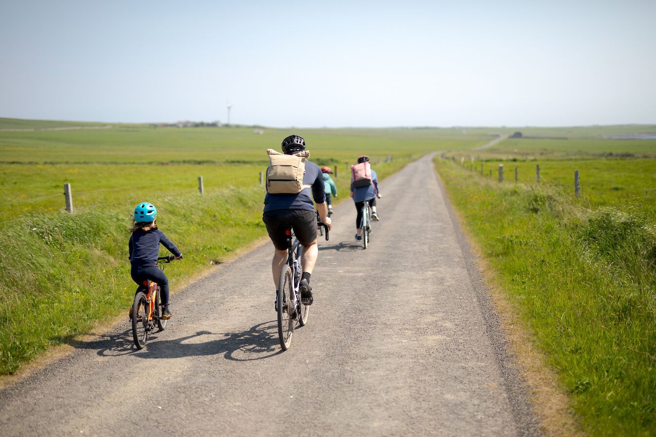 Cycling in Shapinsay, Orkney