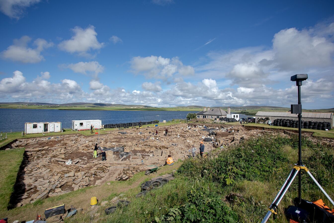 View over the Ness of Brodgar dig, Orkney