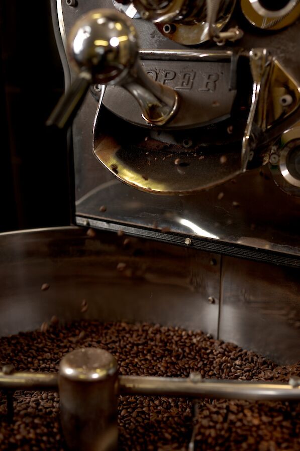 Valhalla Strength Coffee being roasted at The Orkney Roastery