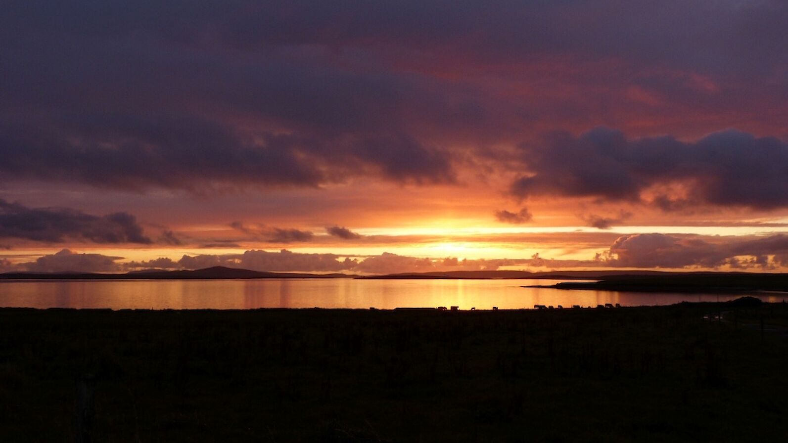 Shapinsay sunset - image by Sheila Garson