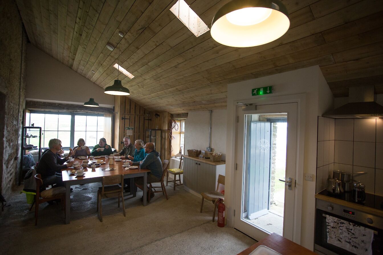 Coffee and cake as part of a ranger walk in Papa Westray, Orkney