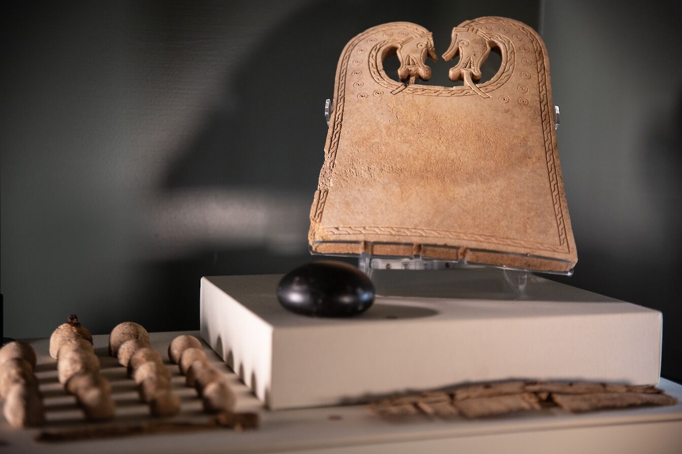 Scar Whalebone Plaque, Orkney Museum, Kirkwall