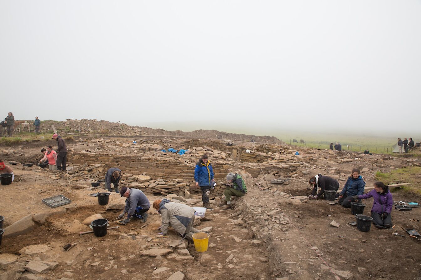 View of the dig at The Cairns